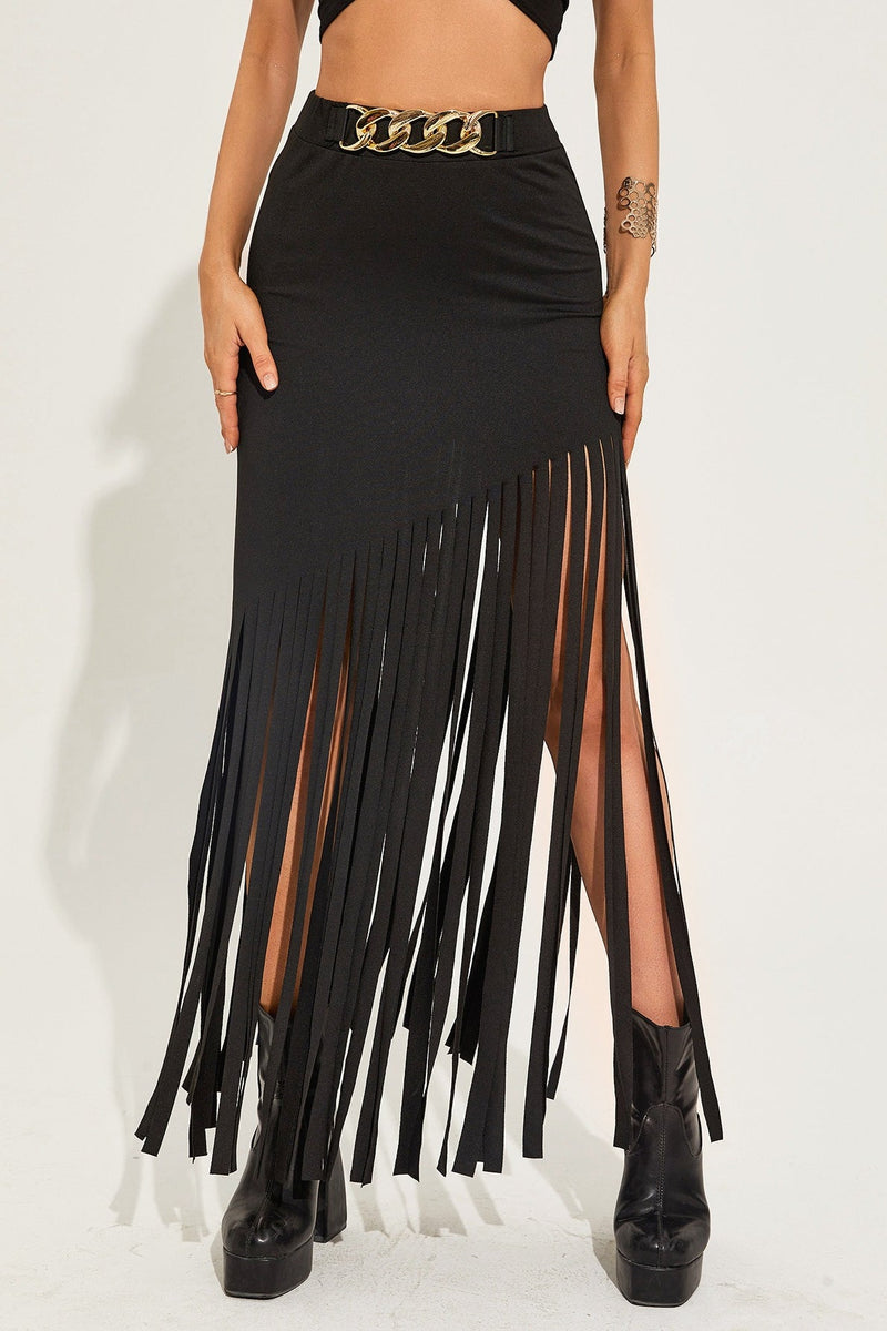 Goth Fringe Punk Mini Skirt