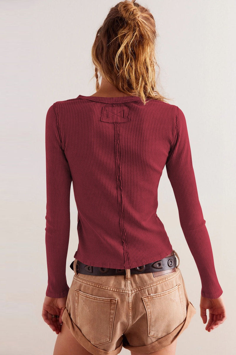Color Ribbed Cardigan