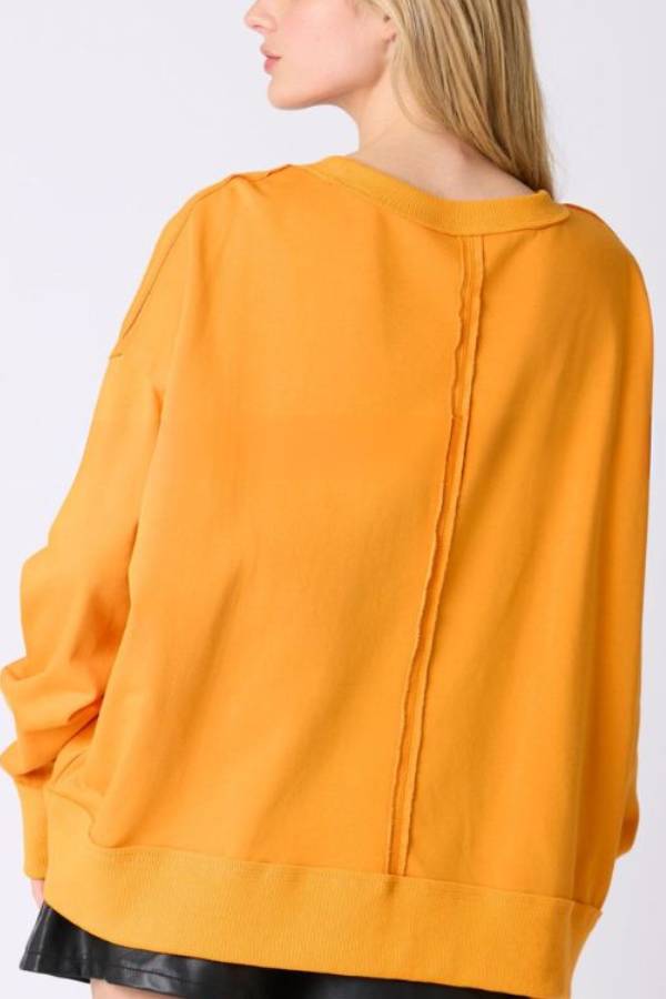 Halloween Letter Printed Top Loose Sweatshirt