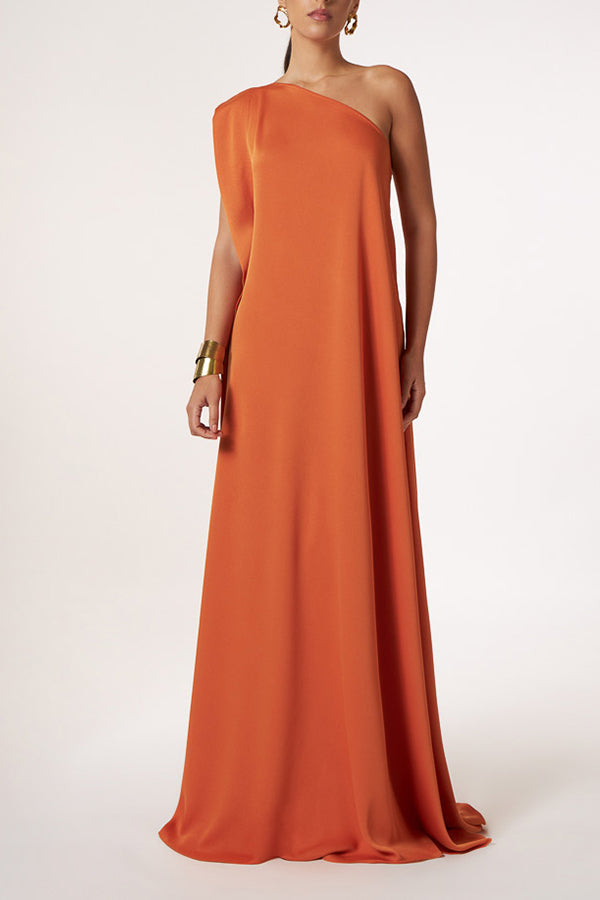 Timeless Charm One Shoulder A-line Maxi Dress