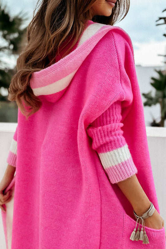 Autumn and Winter All-match Hooded Long Cardigan Sweater Jacket