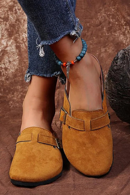 Flat Half Slippers Outer Wear Round Toe Half Slippers