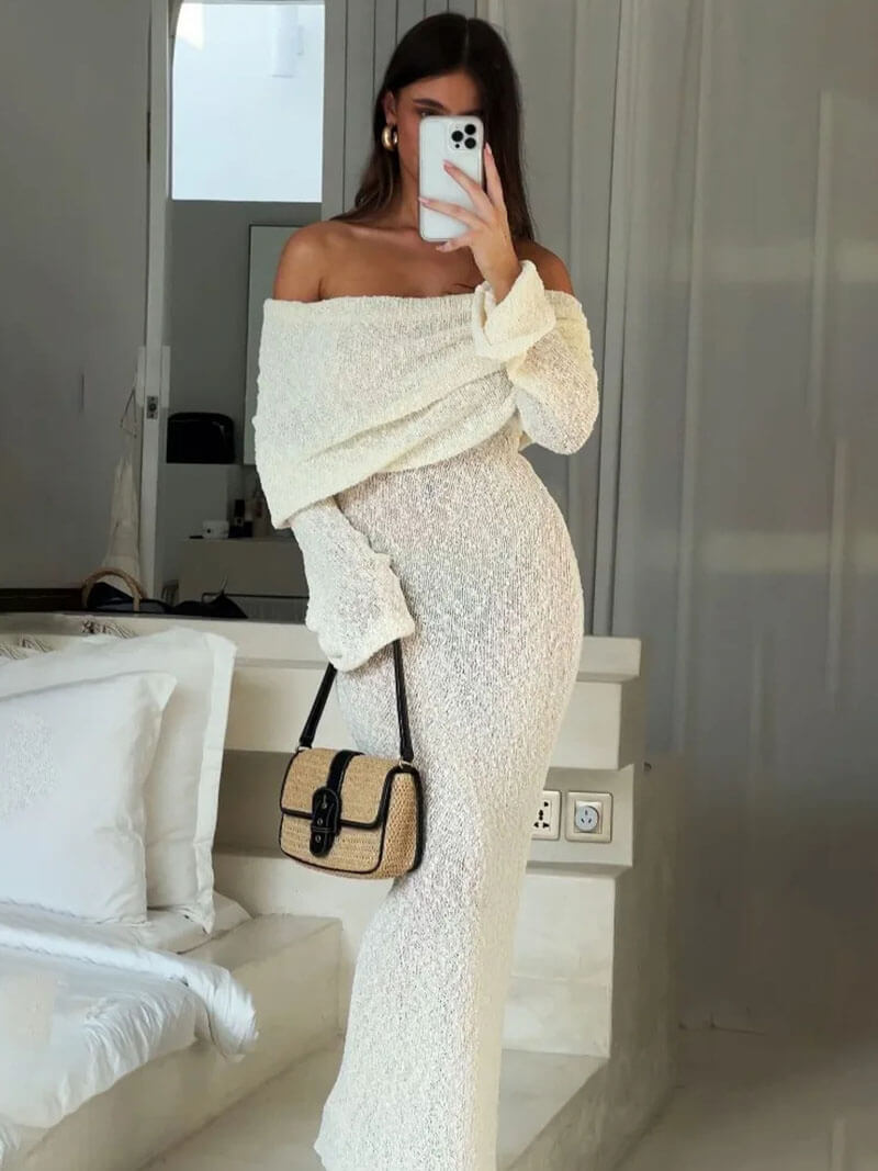Nayara | Maternity Off Shoulder Maxi Dress