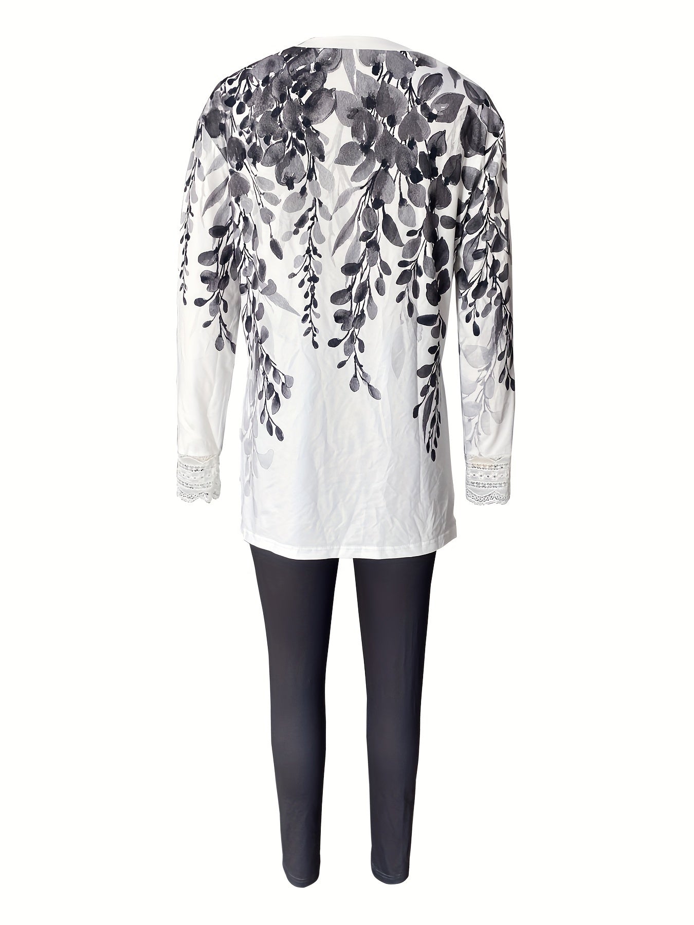 Lace-trimmed Two-piece Set