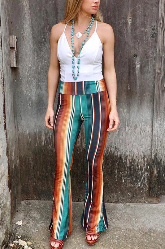 Skinny High Waist Pants Flared Pants