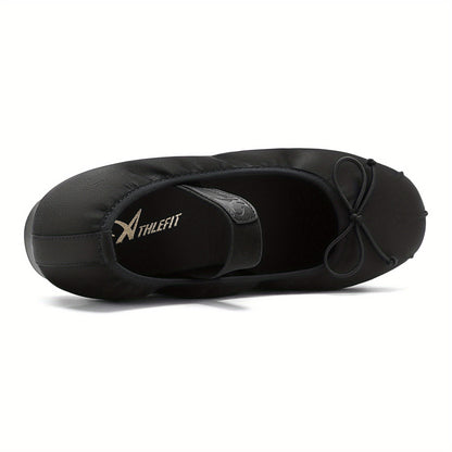 Flats, Foldable Ballet Flats for , Bowknot Round Toe Comfort Light Weight Slipon Dress Shoes