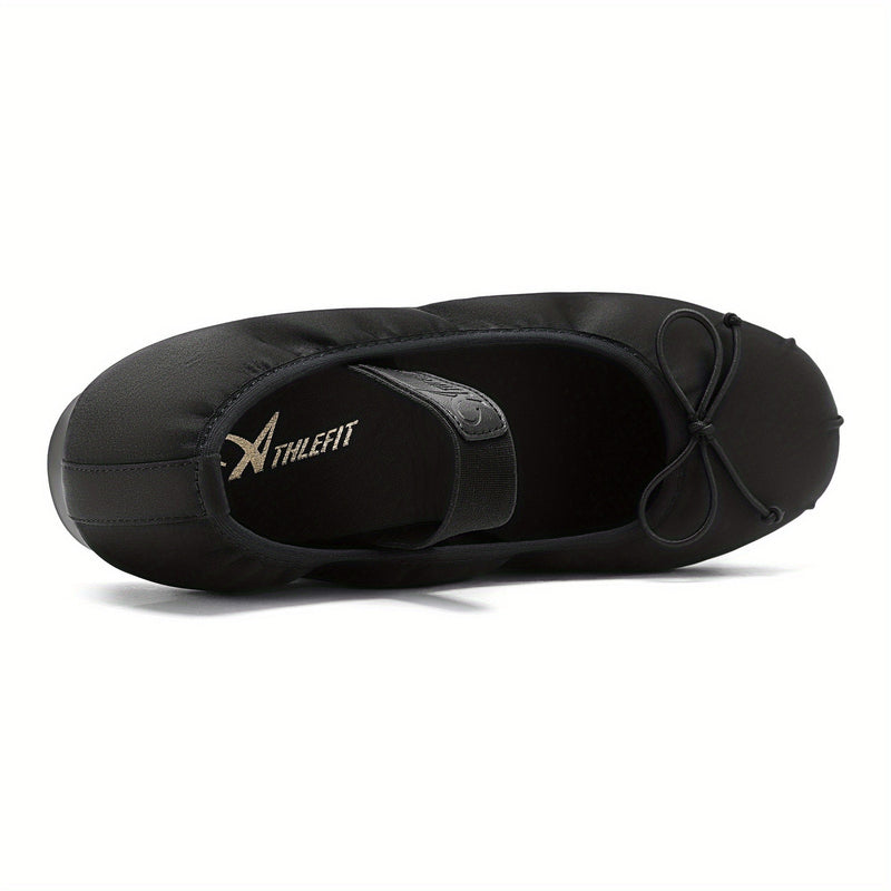 Flats, Foldable Ballet Flats for , Bowknot Round Toe Comfort Light Weight Slipon Dress Shoes