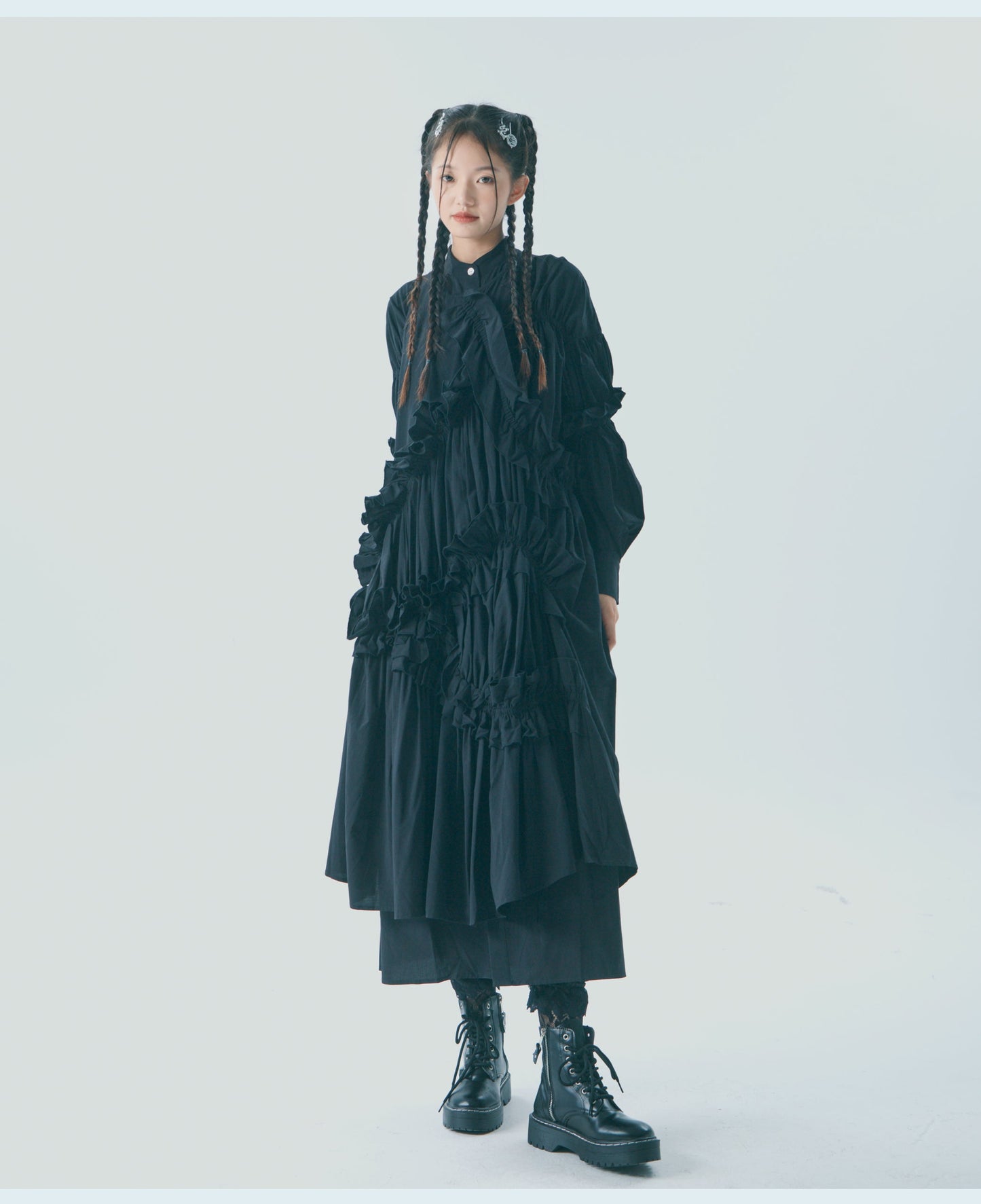 Cotton Ruffle Maxi Dress