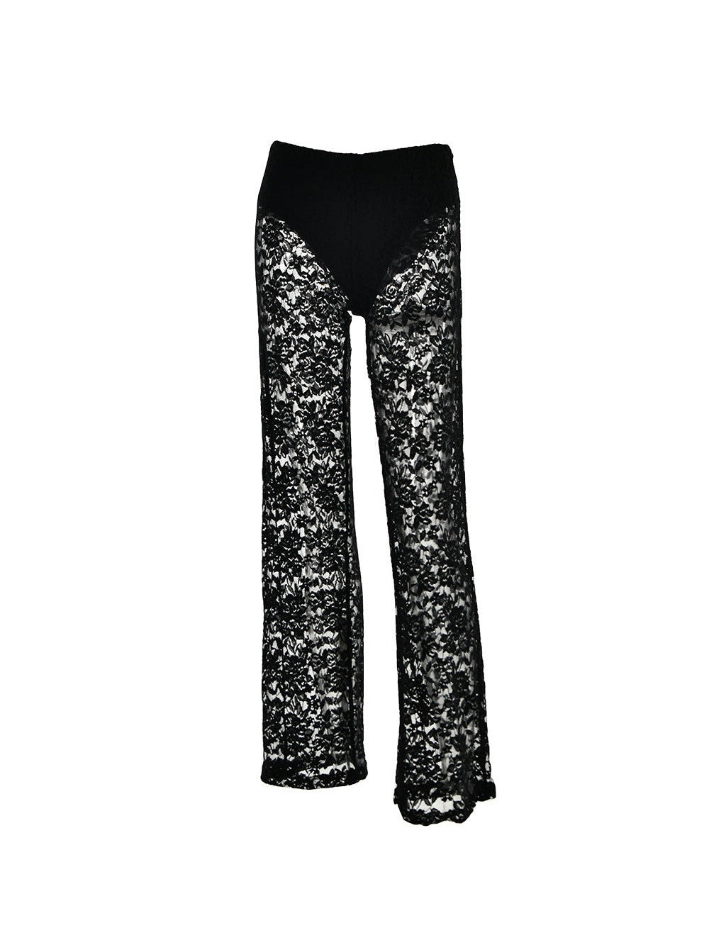 Lace See Through High Waist Pants