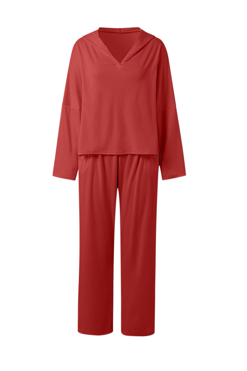Color Hoodie Haren Pants Set