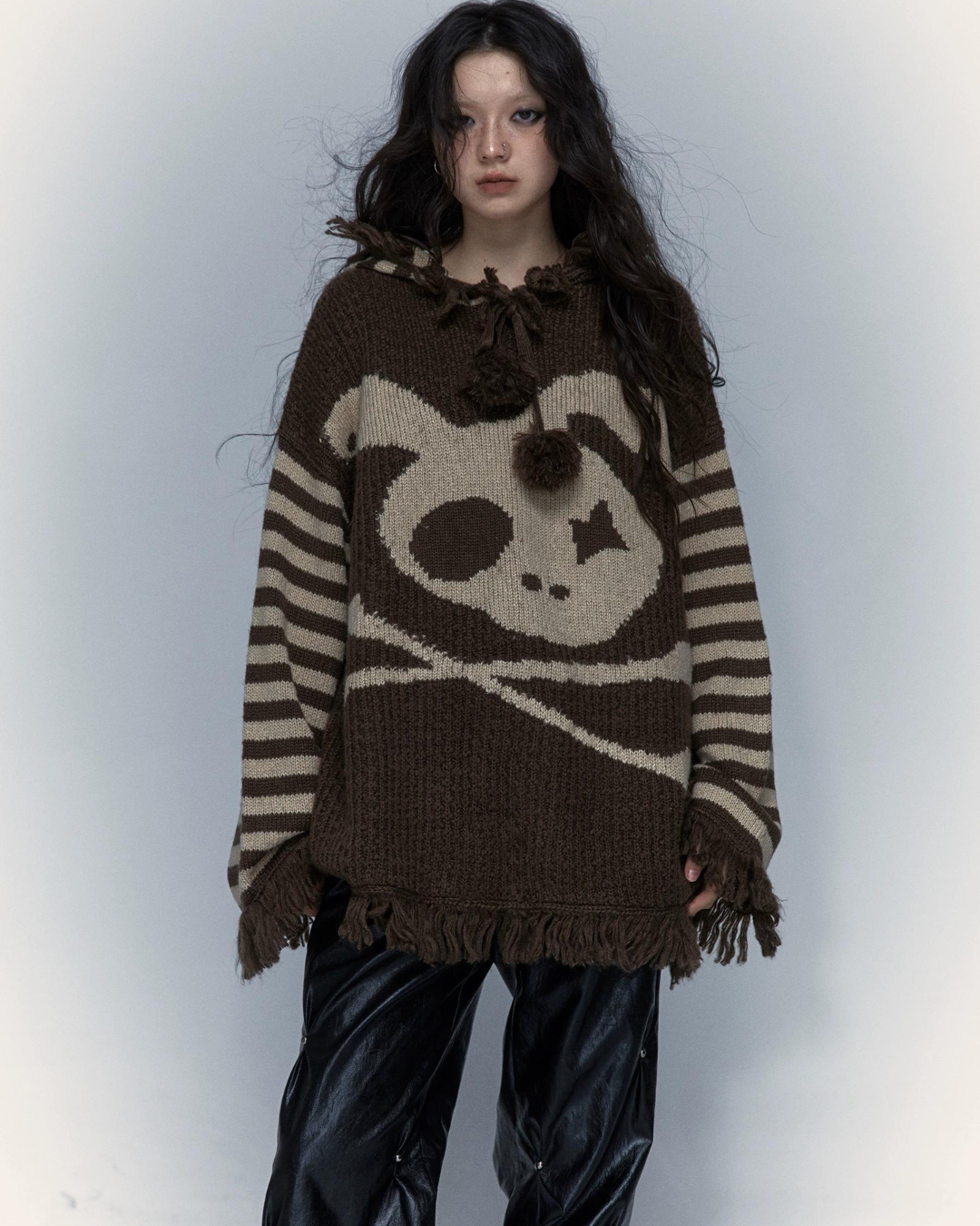 Skeleton Rabbit Knit Sweater