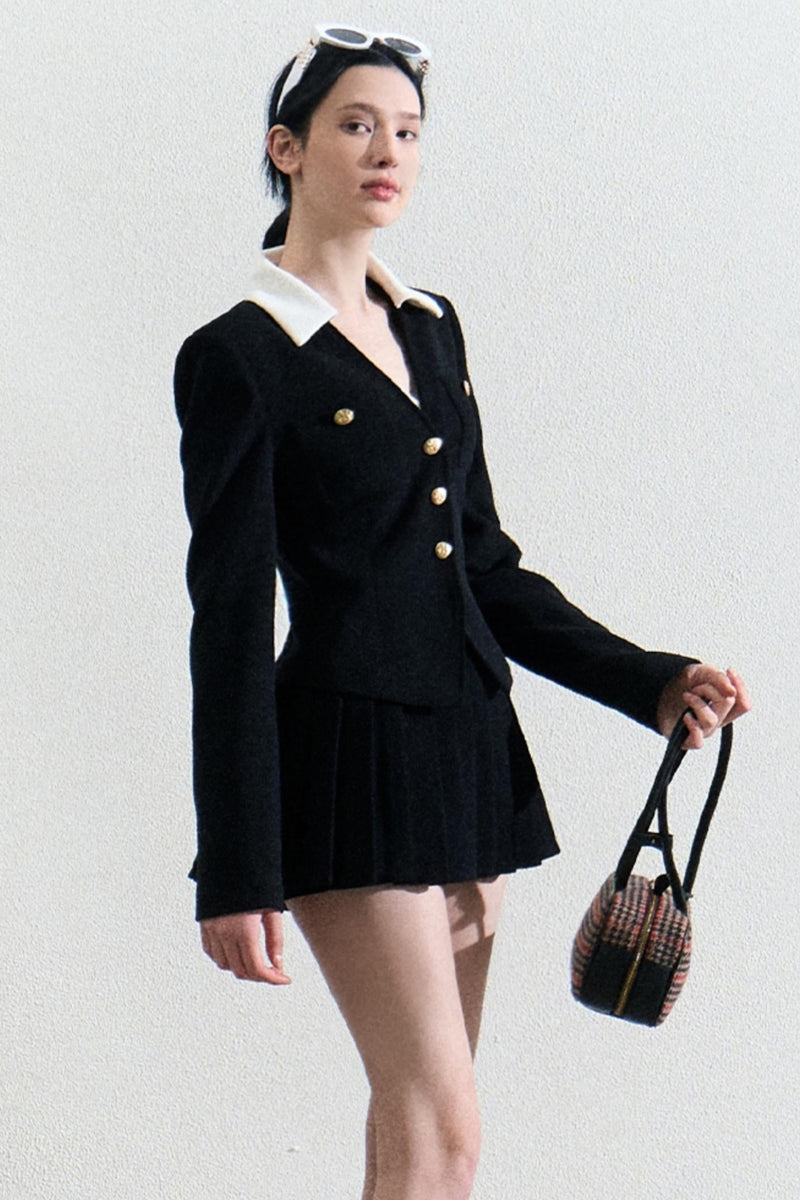 Military Style Black Suit Set Up