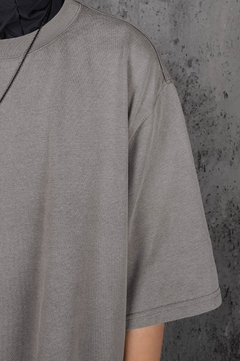 Stone Gray Oversized Army T-shirt