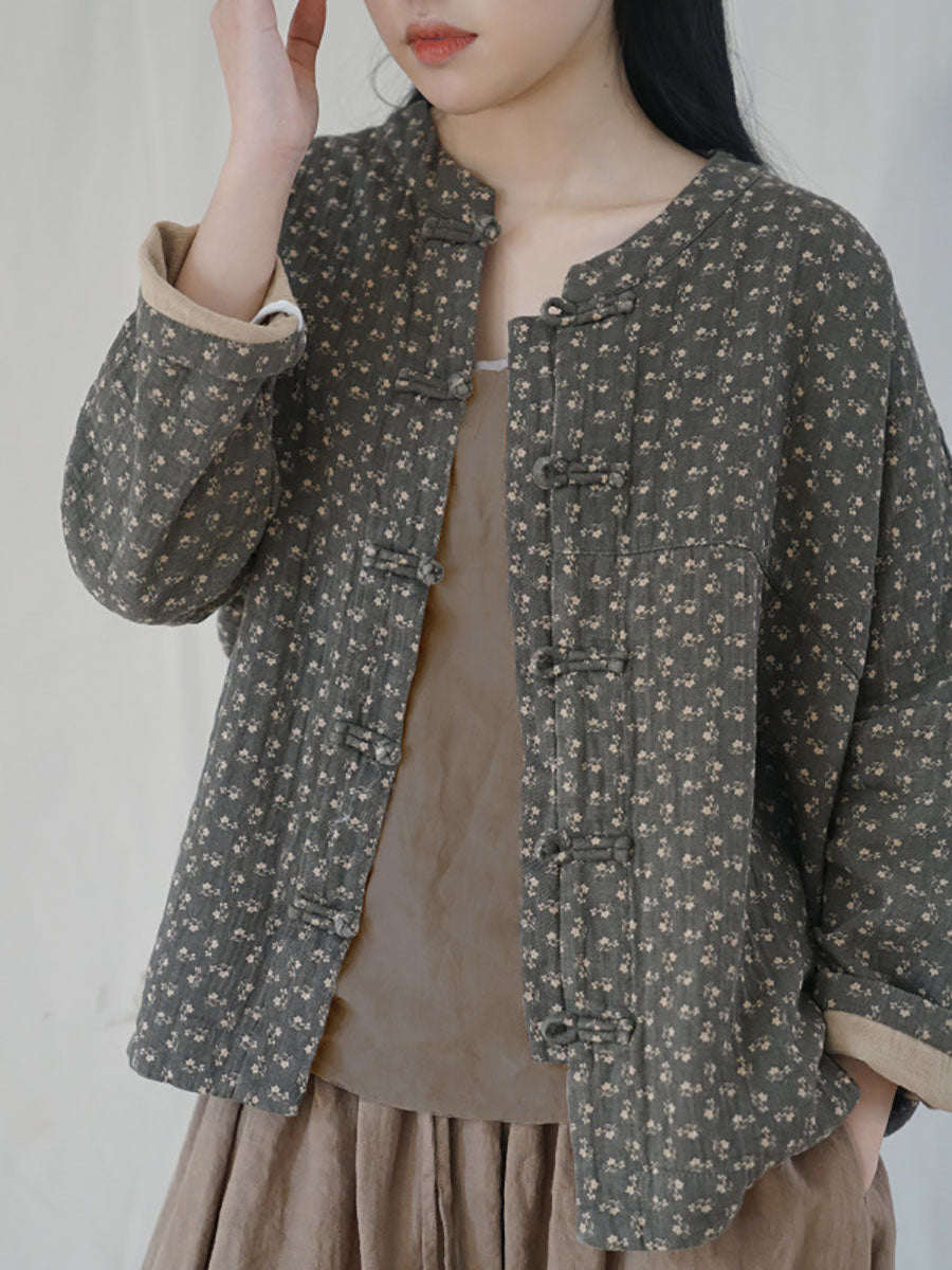 Autumn Button-up Cotton Coat As1036