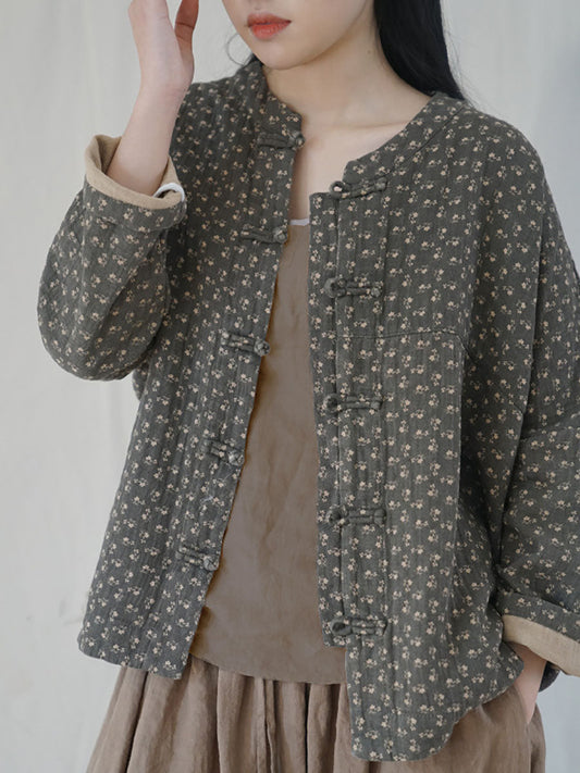Autumn Button-up Cotton Coat As1036