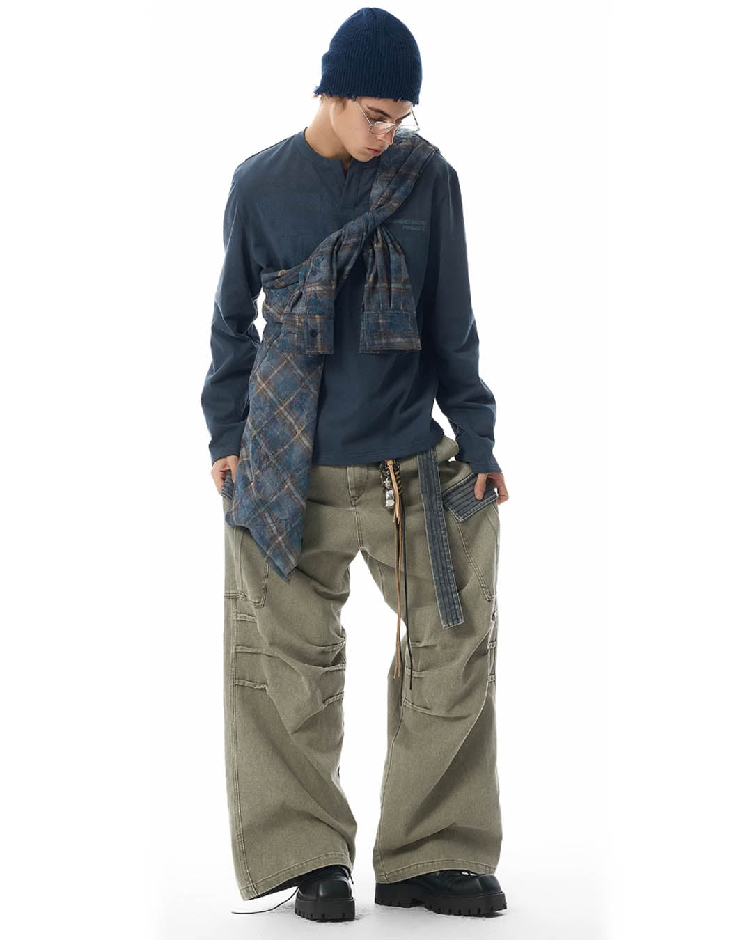 Contrast Pocket Cargo Combat Pants