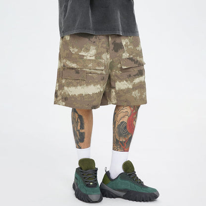 Retro Camo Cargo Shorts
