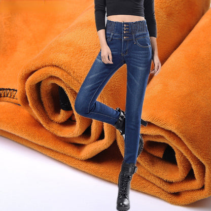 High Waist Skinny Pants Elastic Waist Jeggings Clothes Jeans
