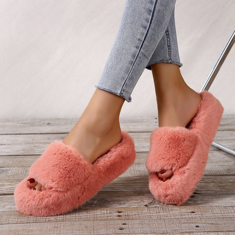 Thick Sole Juwai Plush Slippers