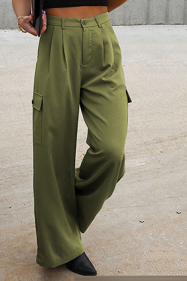 Color Loose High Waist All-match Overalls