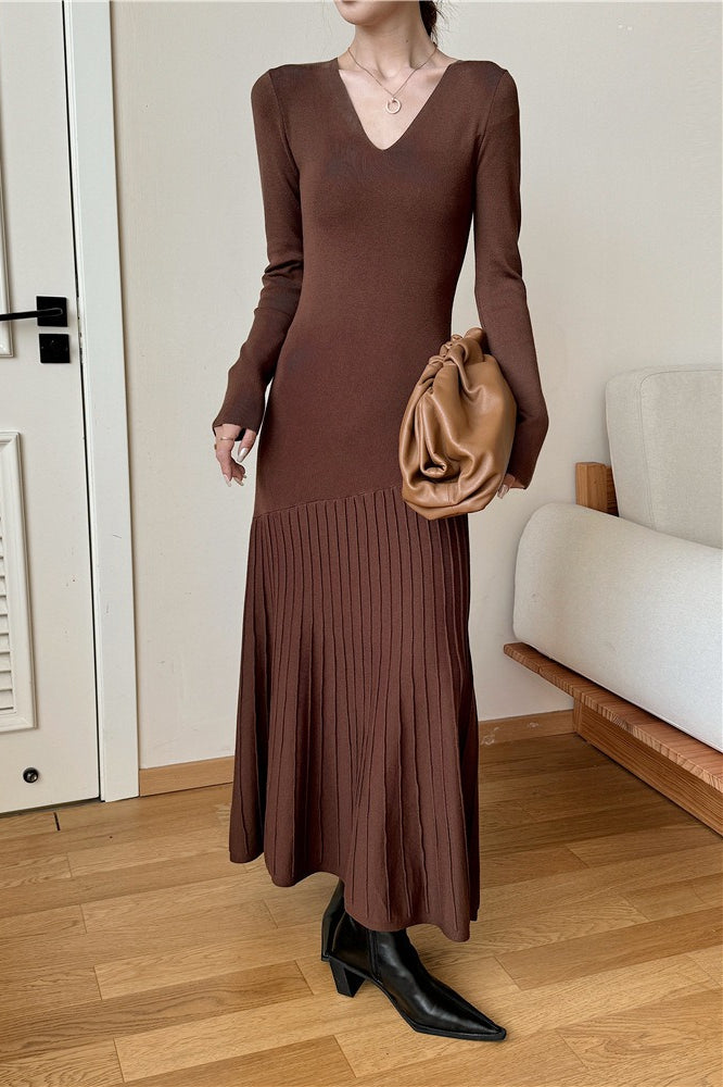 Knit Fitted Mermaid Hem Maxi Dress