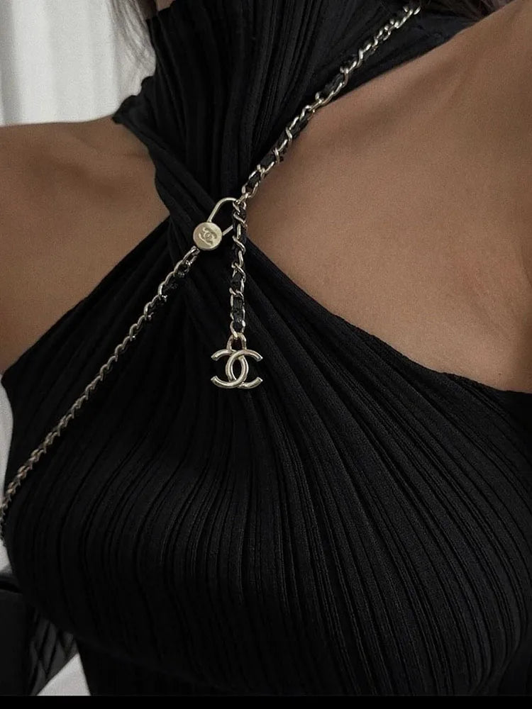 Knit Sweater Pullover Ribbed Twist Off-shoulder Slim Summer Patchwork High Waist Tank Top Knitwear Female Y2k Top