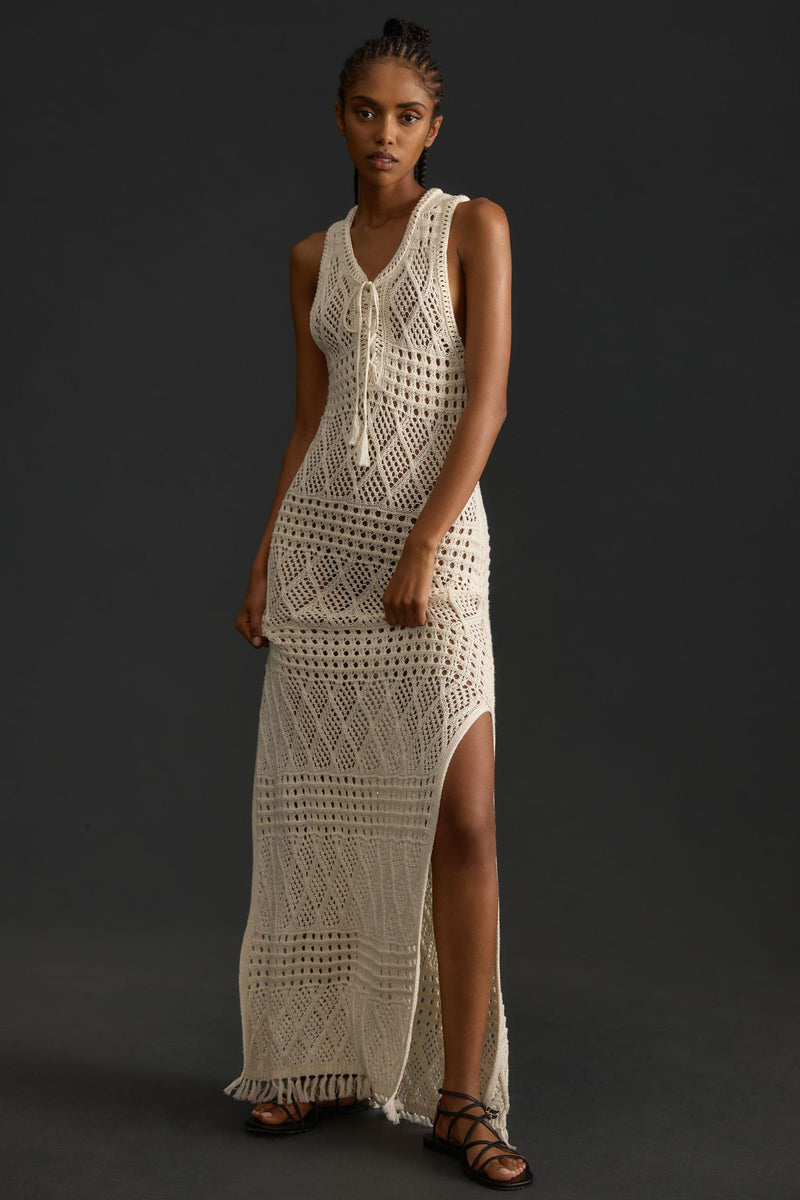 Cora Sleeveless Hollow Out Knit Maxi Dress