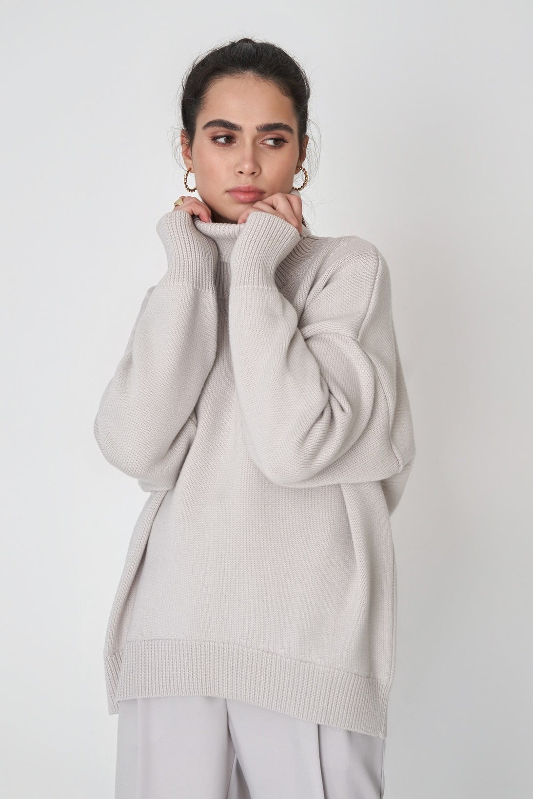 Basic Knit Turtleneck Sweater