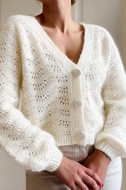 Lace Detail Long Sleeve Cardigan