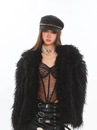 Shaggy Faux Fur Coat