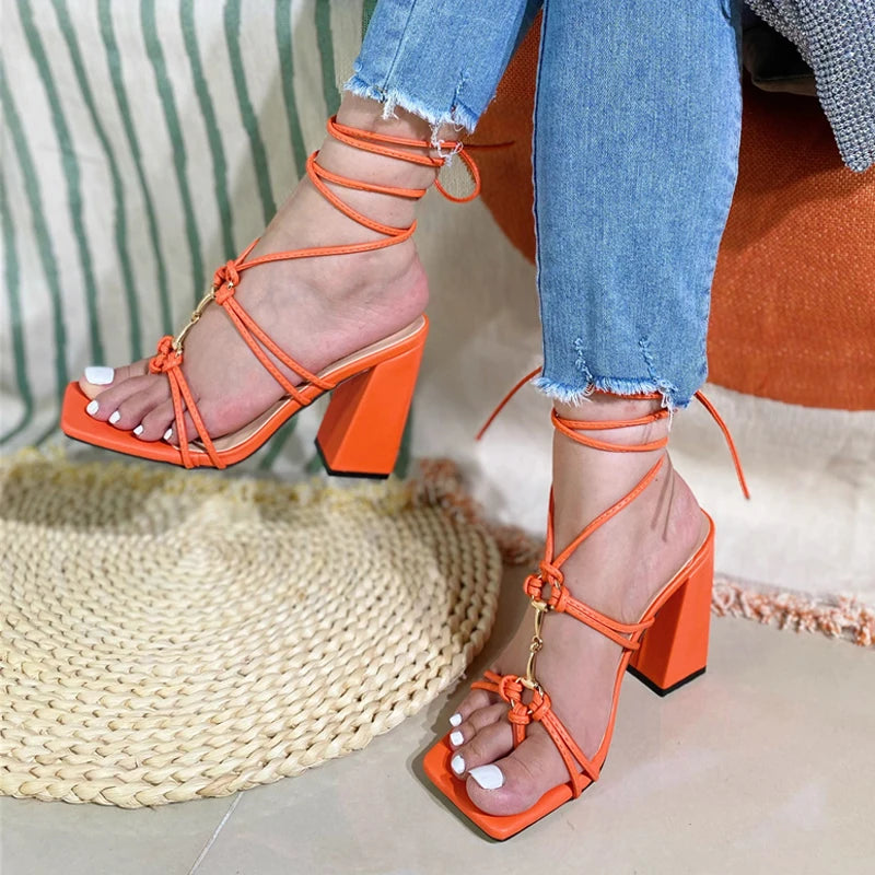New Pinch Narrow Band Sandal Gladiator High Heels Open Toe Summer Party Shoes Zapatos Mujer – Best ’s High Heel Sandals for Summer Parties