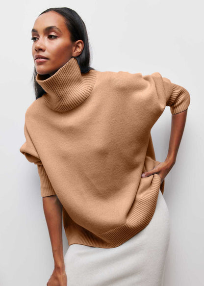 Cozy Turtleneck Pullover - Color Sweater