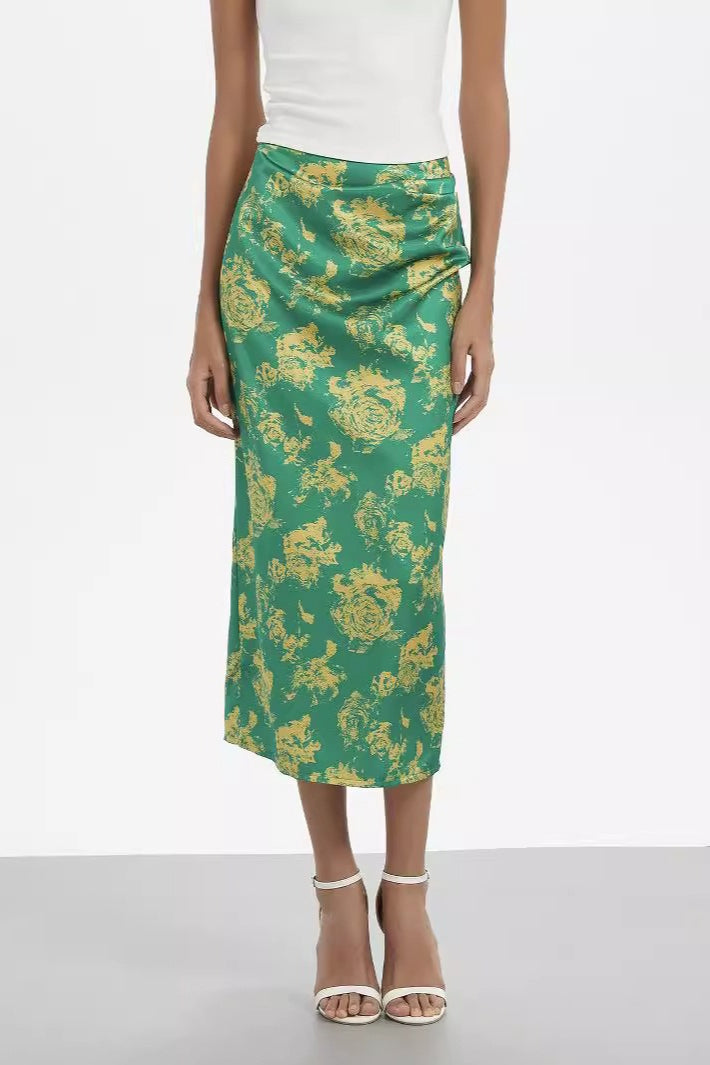 Ruched High-waist Skirt