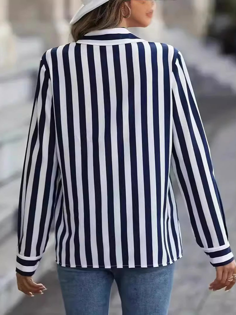 Blue Striped Blouse