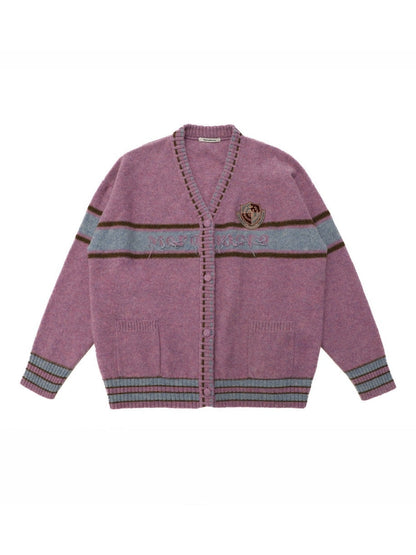 Retro Knit Oversize Long Cardigan