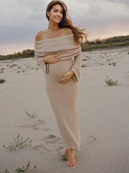 Nayara | Maternity Off Shoulder Maxi Dress