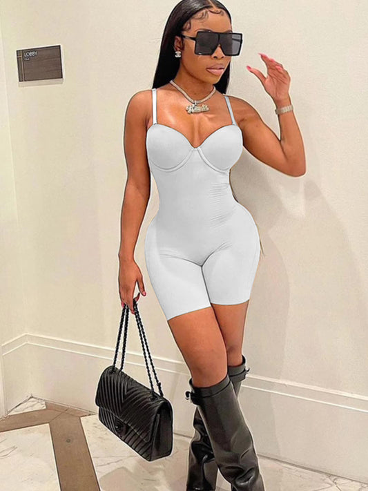 Summer Clothing New Low-cut Sling High Waist Figure Flattering Sheath Romper for Romper