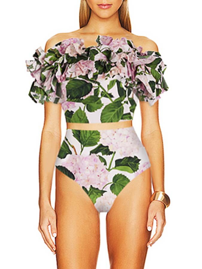 Print Bikini and Skirt