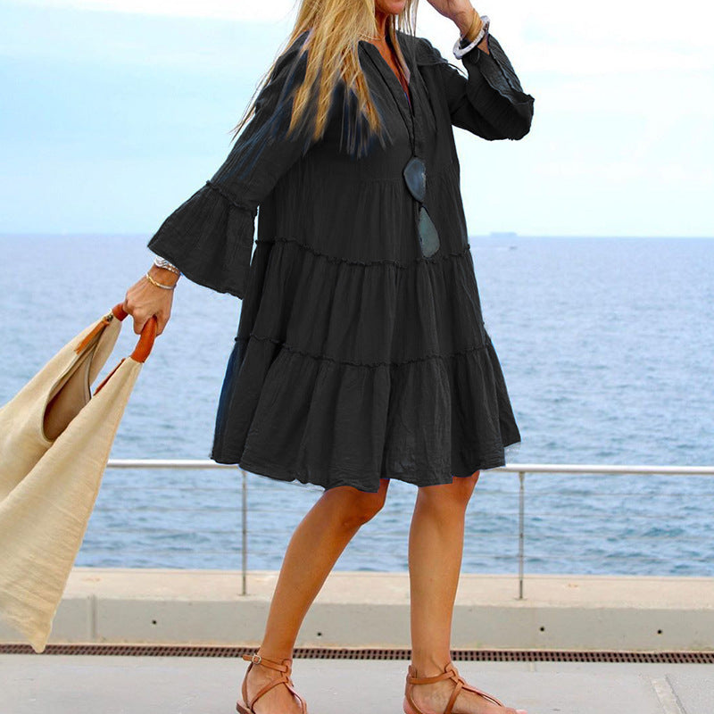 Autumn Jumpsuit Loose Stitching Dress