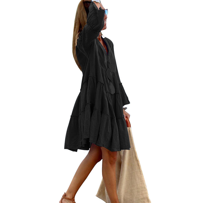 Autumn Jumpsuit Loose Stitching Dress
