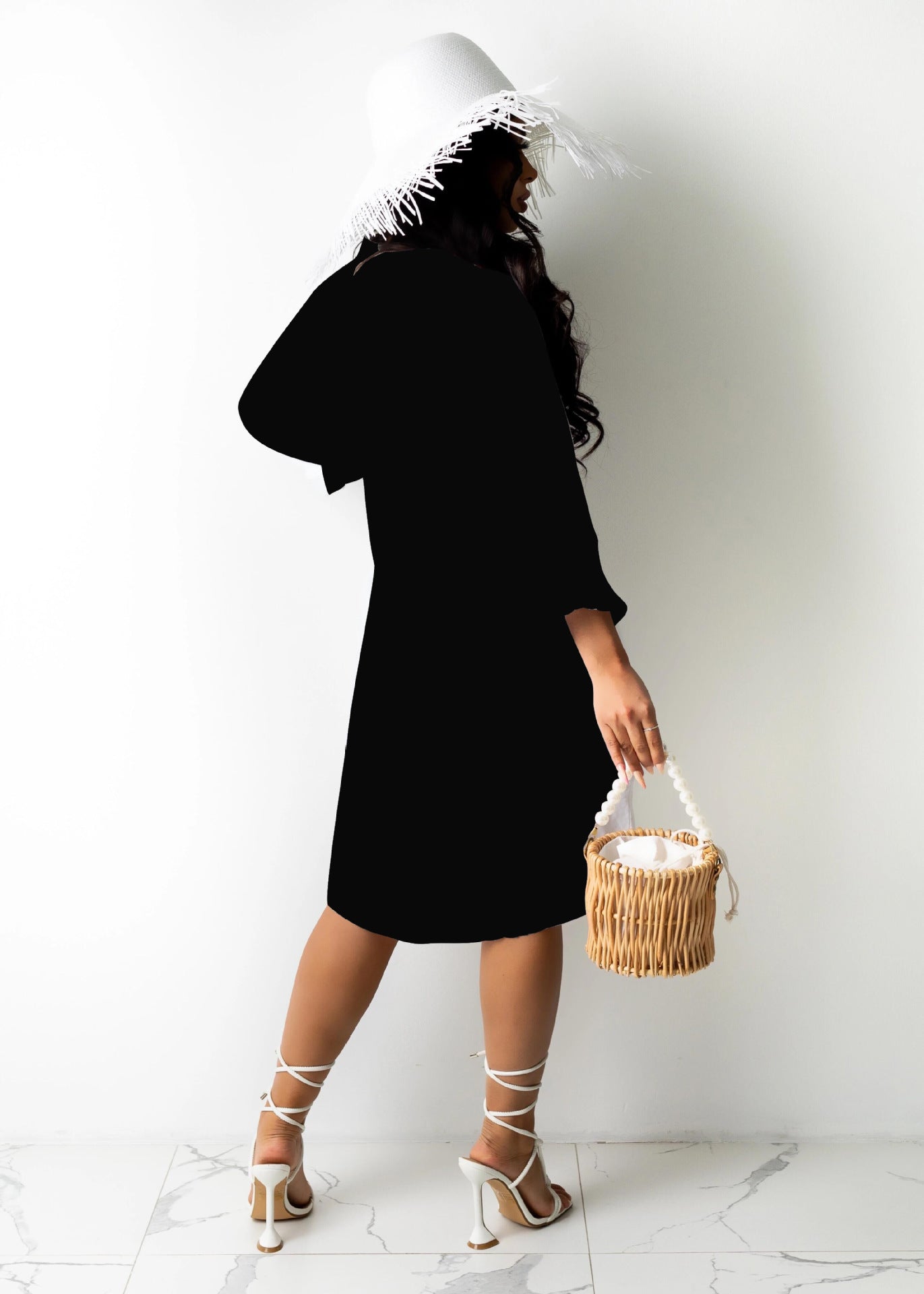 Clothing Button Blouse Collar Dress Without Belt