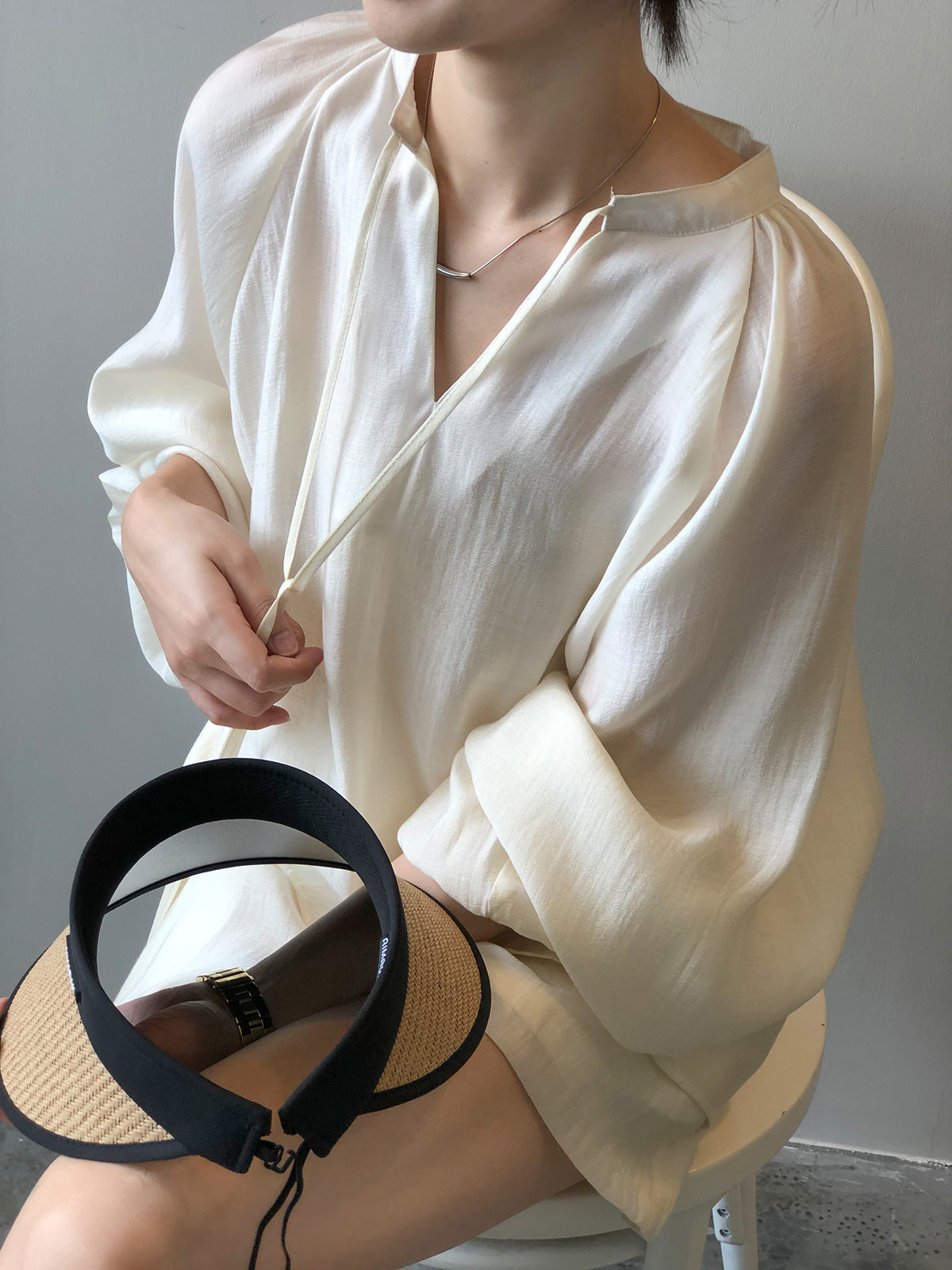 Summer Long Sleeve Shirt Wide Leg Shorts