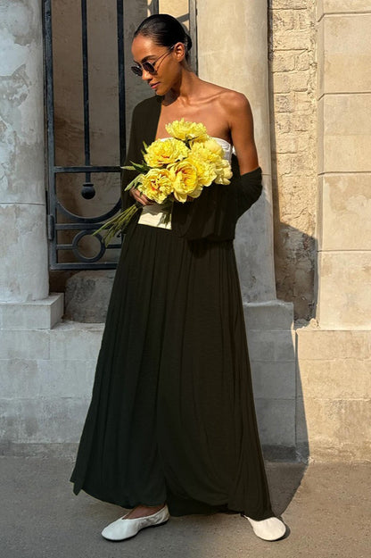 Long Cardigan With Lantern Pants Two Piece Pants Set