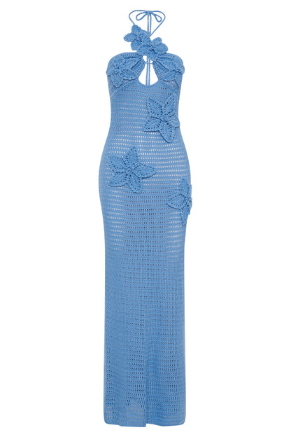 Beverly Appliqué Crochet Maxi Dress