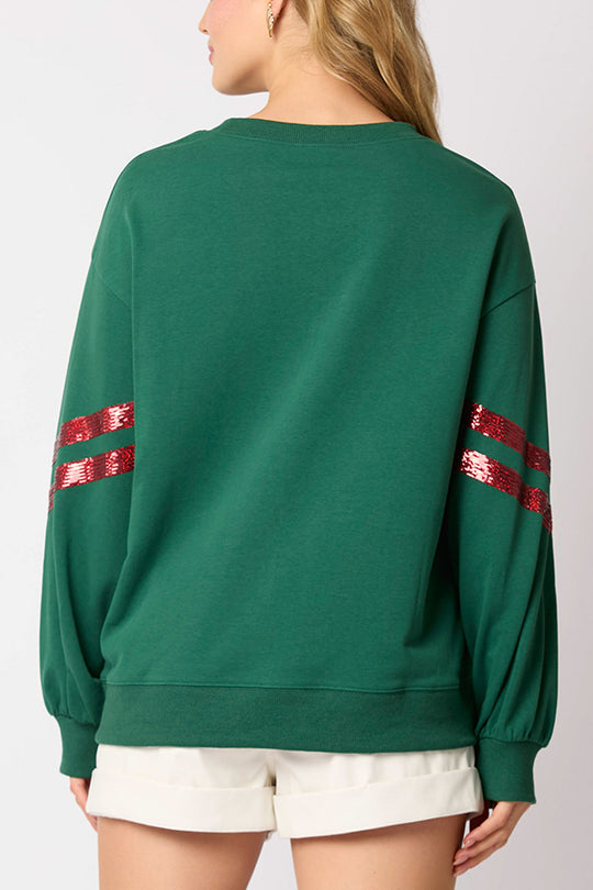 Christmas Sequined Crewneck Sweatshirt