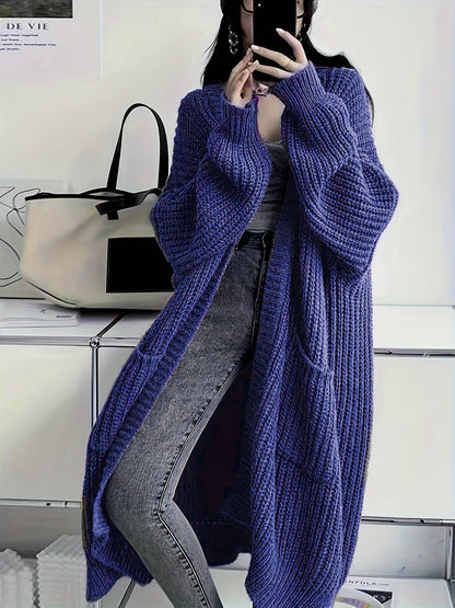 Open Front Loose Knit Cardigan Fj3541