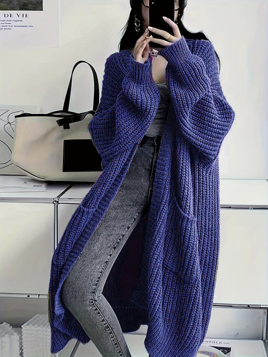 Open Front Loose Knit Cardigan Fj3541