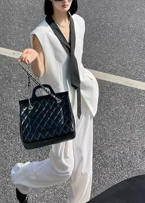 White Tops and Pants Linen Sets 2 Pieces Summer Ee050