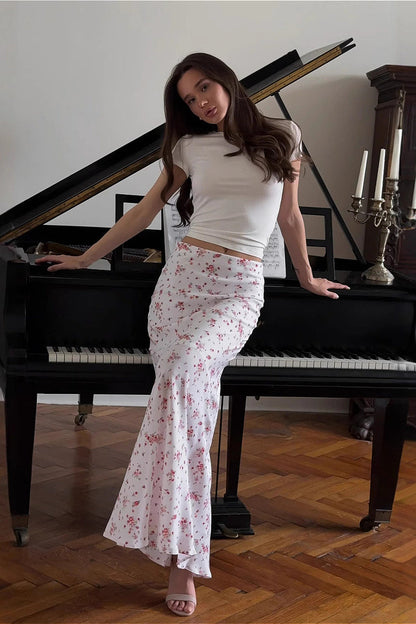 Slim Mermaid Midi Skirt