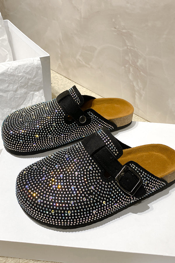 Summer Rhinestone Buckle Sandals